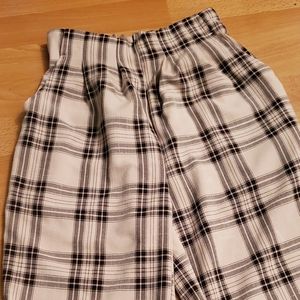 High waist tartan plaid pants XS